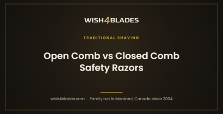 Wish4Blades article card: Open Comb vs Closed Comb Safety Razors