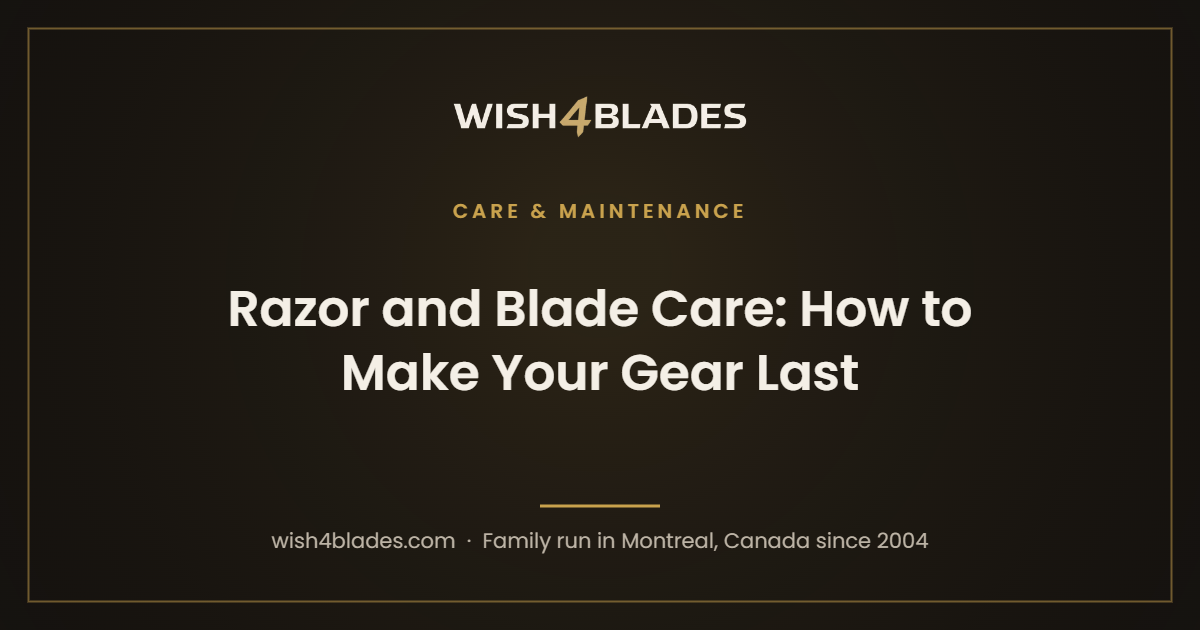 Wish4Blades article card: Razor and Blade Care