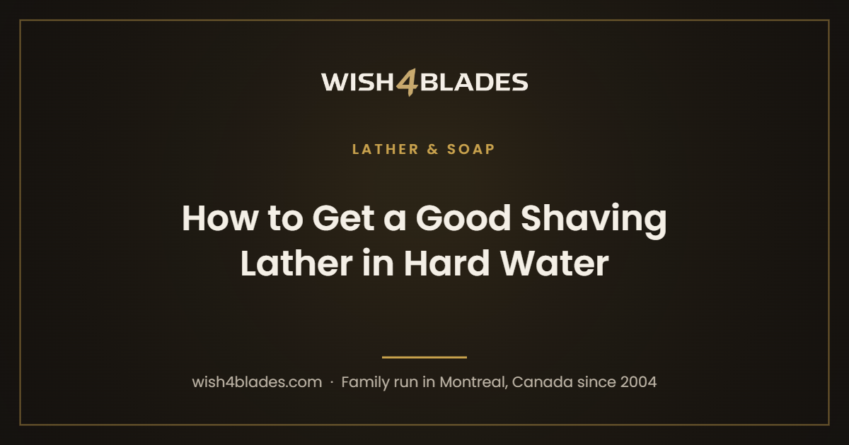 Wish4Blades article card: How to Get a Good Shaving Lather in Hard Water