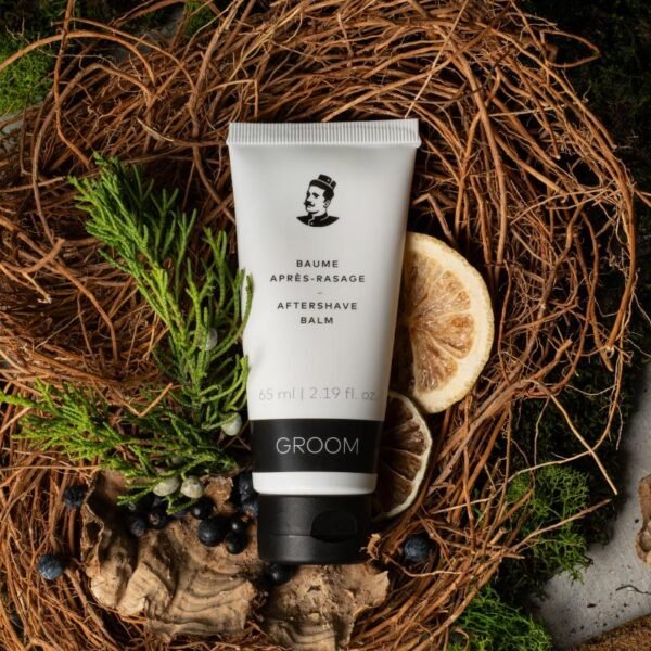 GROOM Aftershave Balm 65 ml tube on cedar and citrus, official product photo