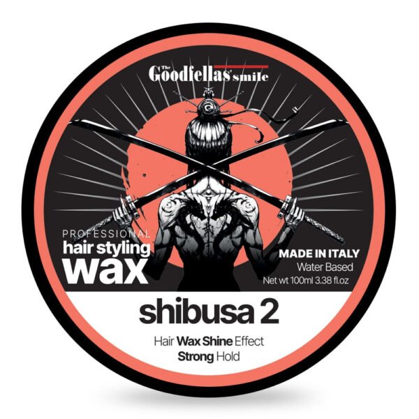 The Goodfellas smile Shibusa 2 shine hair styling wax, 100 ml tin, supplier product photo