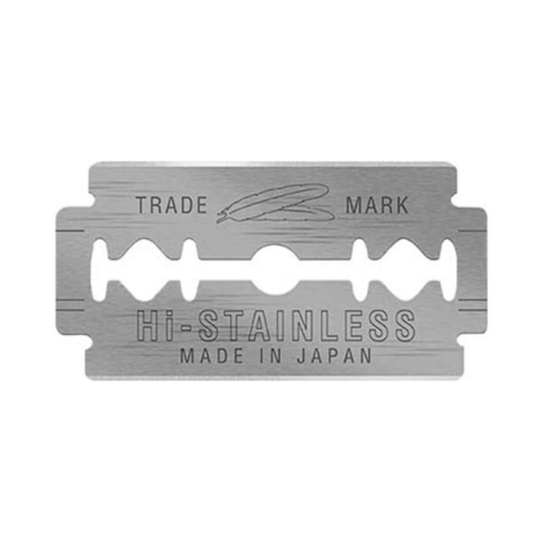 Feather Hi-Stainless double edge blade stamped Made in Japan