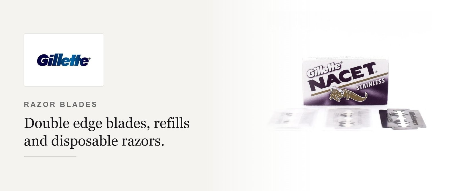 Gillette brand banner