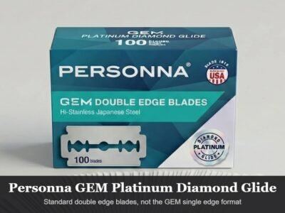 Personna GEM Platinum Diamond Glide 100-blade carton with paper-wrapped blades